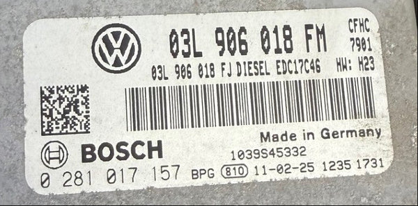 Seat Altea 2.0 TDI 103 KW  140 PS HP Bosch EDC17C46  03L906018FM  0281017157 , SW 1037560596  1037511944 Software upgrade 03L906018FM 9977