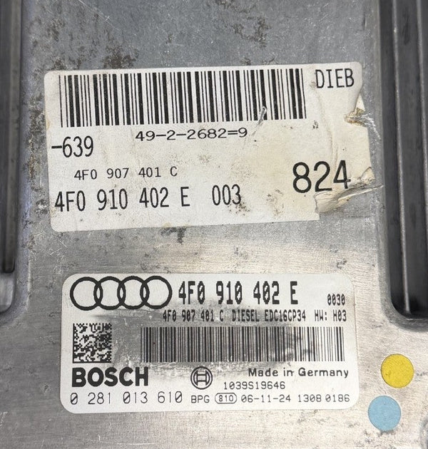 Audi A6 4F  3.0 TDI  171 KW 232 PS HP , 4F0910402E  0281013610  , SW 1037384623  Software upgrade 4F0910402E  0030