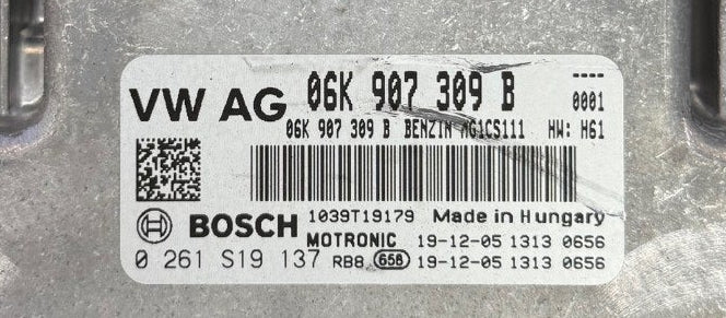 Original Files VW Arteon 2,0 TFSI  190 PS HP Bosch MG1CS111  06K907309B  0261S19137  I  SW 10SW045750  10SW024009  I Software upgrade  3G0907115  0002 I