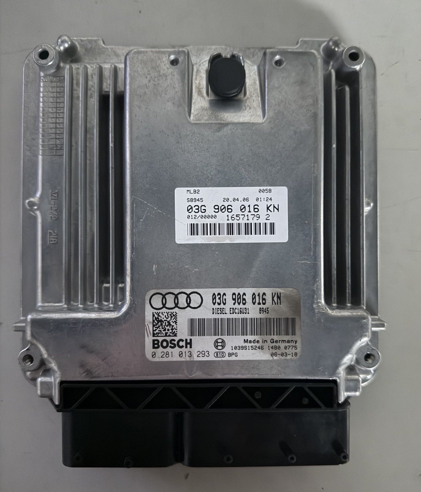 Original Files Audi A6 4F 2.0 TDI  103 KW 140 PS HP   I Bosch EDC16U31  03G906016KN  0281013293  I  SW 1037386350  Software upgrade  03G906016KN  9748  I