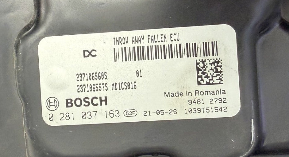 Original Files Renault Kangoo 1.5 DCi  I 70 KW  95 PS HP I Bosch MD1CS016  0281037163  237106557S I SW  190SW060922  SW Ver2  10SW078875  I Software upgrade  237017645S I