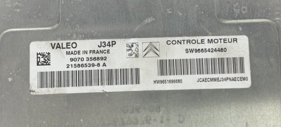Original Files Citroen C2  1.4i  I   Valeo J34P  21586539-8A I HW 9651696680  SW 9665424480  Software upgrade  9666263980 I