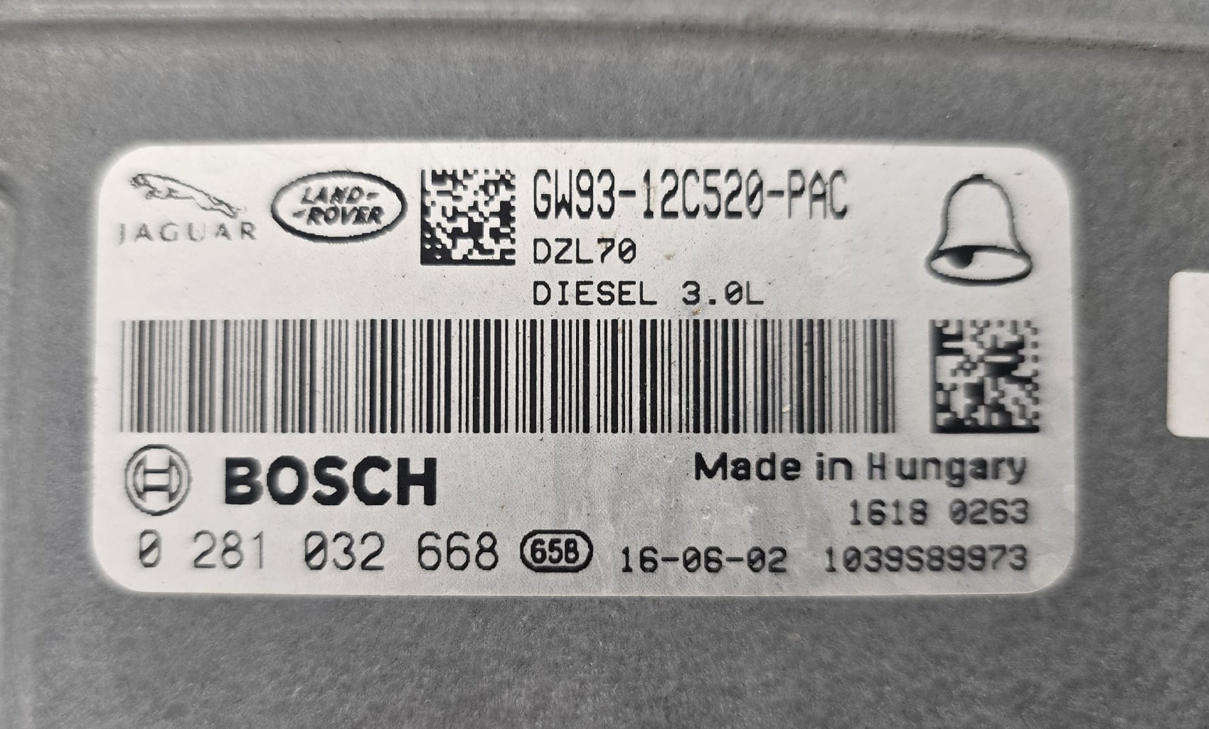 Original Files Jaguar XJ 3.0 D 221 KW 300 PS HP Bosch EDC17CP55 0281032668 HW FW93-12B684-PAC SW GPLA-14C204-PAC 10SW000181 Software upgrade GW93-12K53-PCJ