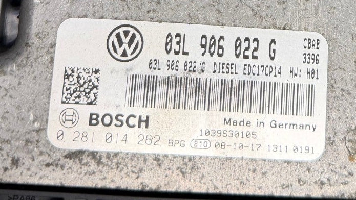 Original Files VW Tiguan 2.0 TDI 103 KW 140 PS HP, Bosch EDC17CP14 0281014262 03L906022G 03L906022 G, SW 1037563755 Software upgrade 03L997016H 9978
