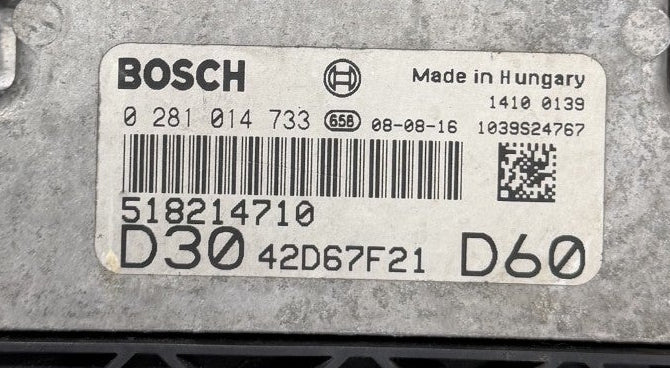 IMMO OFF File  I Wegfahrsperre Dateien I  3.0 HDI  118 KW  160 PS HP  I Bosch EDC16C39  0281014733   518214710  D60  I Software 1037516203   1037391758 I