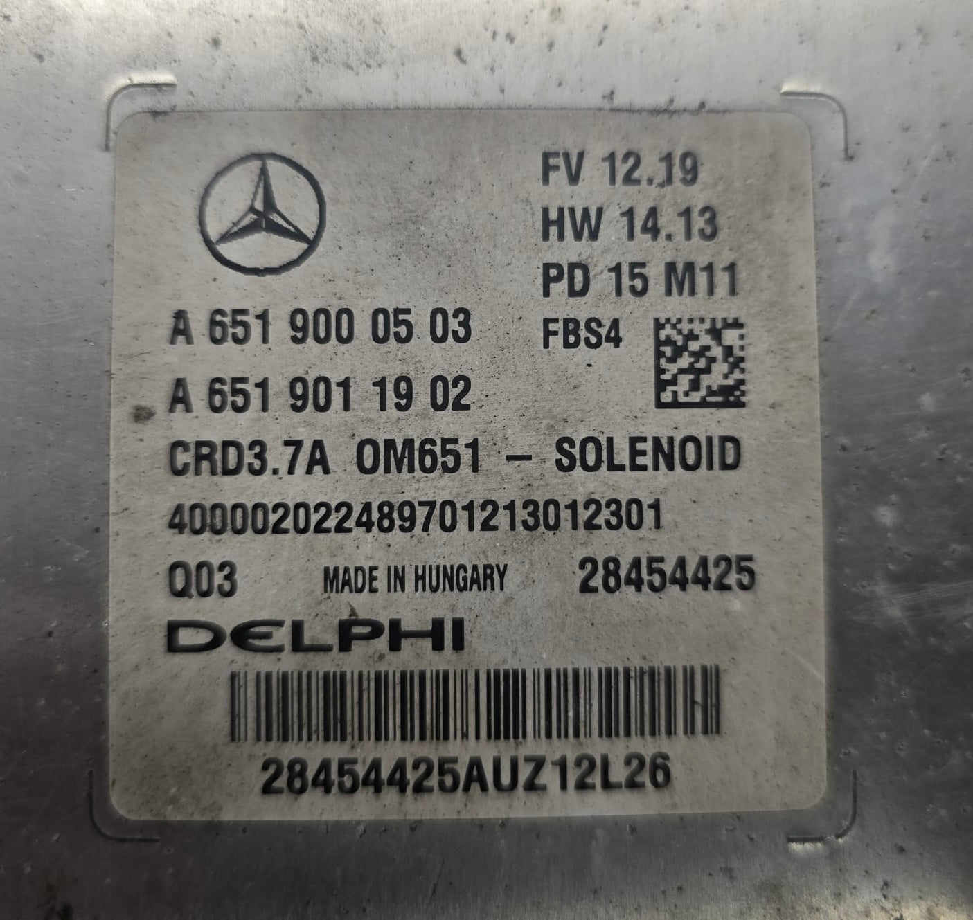 Original ECU Files , Dateien Mercedes E220 CDI , Delphi CRD3.7A , A659000603 A6519011902 , HW: 6519040800  SW: 6519023203 SW upg.: 6519038466 System: CRD3-651-WMIC8D1
