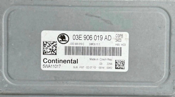 IMMO OFF File Skoda Fabia 5J 1.2 Engine CGPB  I Siemens Simos 11.1 03E906019AD  5WA11017 I HW 03E906019C  SW Version 3403 I