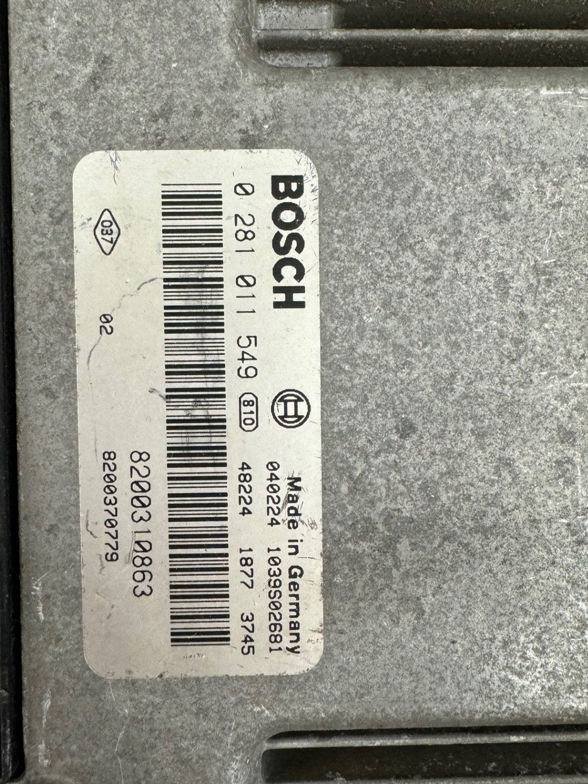 Original Files Renault Bosch EDC16C3 0281011549 8200310863 HW 8200310863 SW 1037369197 Software upgrade 8200370833