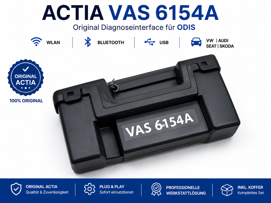 Original Actia VAS 6154A ODIS Diagnoseinterface VW Audi Seat Skoda WLAN Neu ASE40543000000