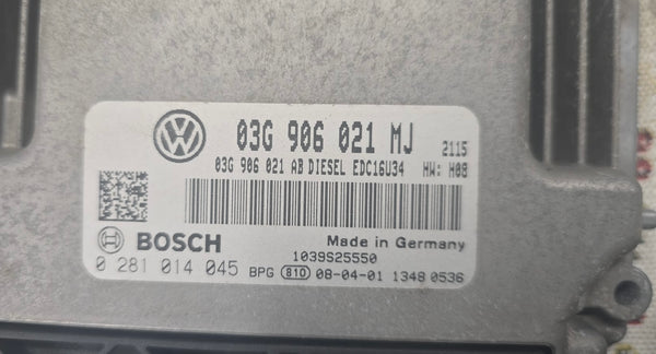 ملفات أصلية لسيارة فولكس فاجن توران 2.0 TDI، بوش EDC16U34 03G906021MJ، 03G906021AB 0281014045، SW 1037392951 ترقية البرمجيات 03G906021MJ 2115