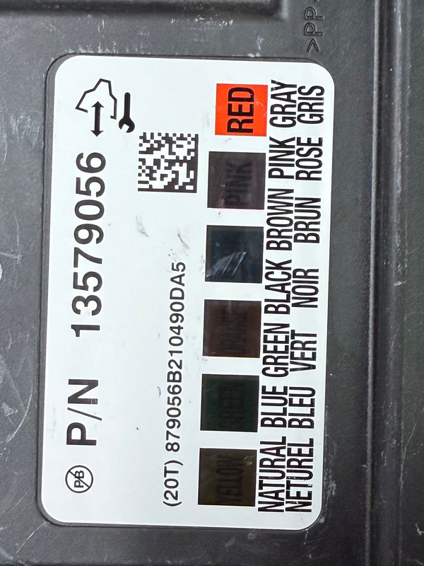 , برنامج الإقلاع 13501505, عداد المسافات 218,677, تحديد وحدة البرنامج 1: 13582622