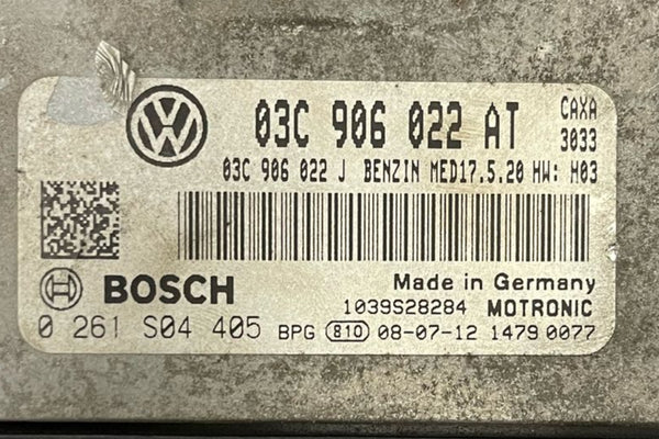 ملف إلغاء إيمو، ملفات مانع الحركة VW Golf 5 1.4 TSI V 03C906022 AT 03C906022J برنامج 1037396271 بوش MED17.5.20 HW 03 0261S04405