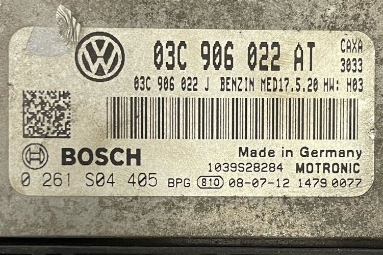 Original Files , Motorsteuergerät Dateien VW Golf 5 1.4 TSI V 03C906022 AT 03C906022J SW 1037396271 Bosch MED17.5.20 HW 03  0261S04405