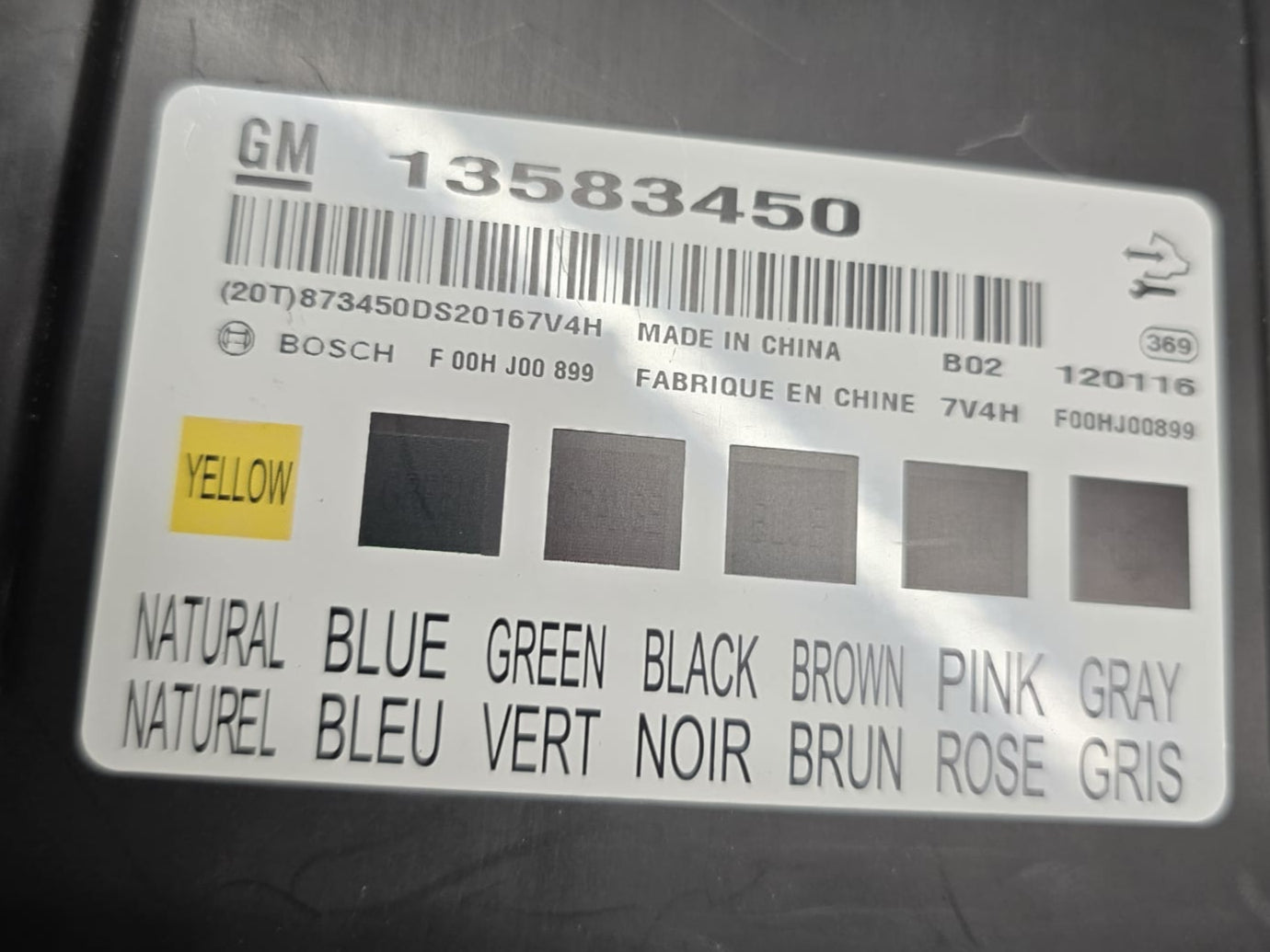 Original Files With Pincode , Chevrolet Orlando BCM GM 13583450  Bosch 70F3469 + 24C16  ECU Hardware number 13503859  Boot Software 13501736 Odometer 170941 KM