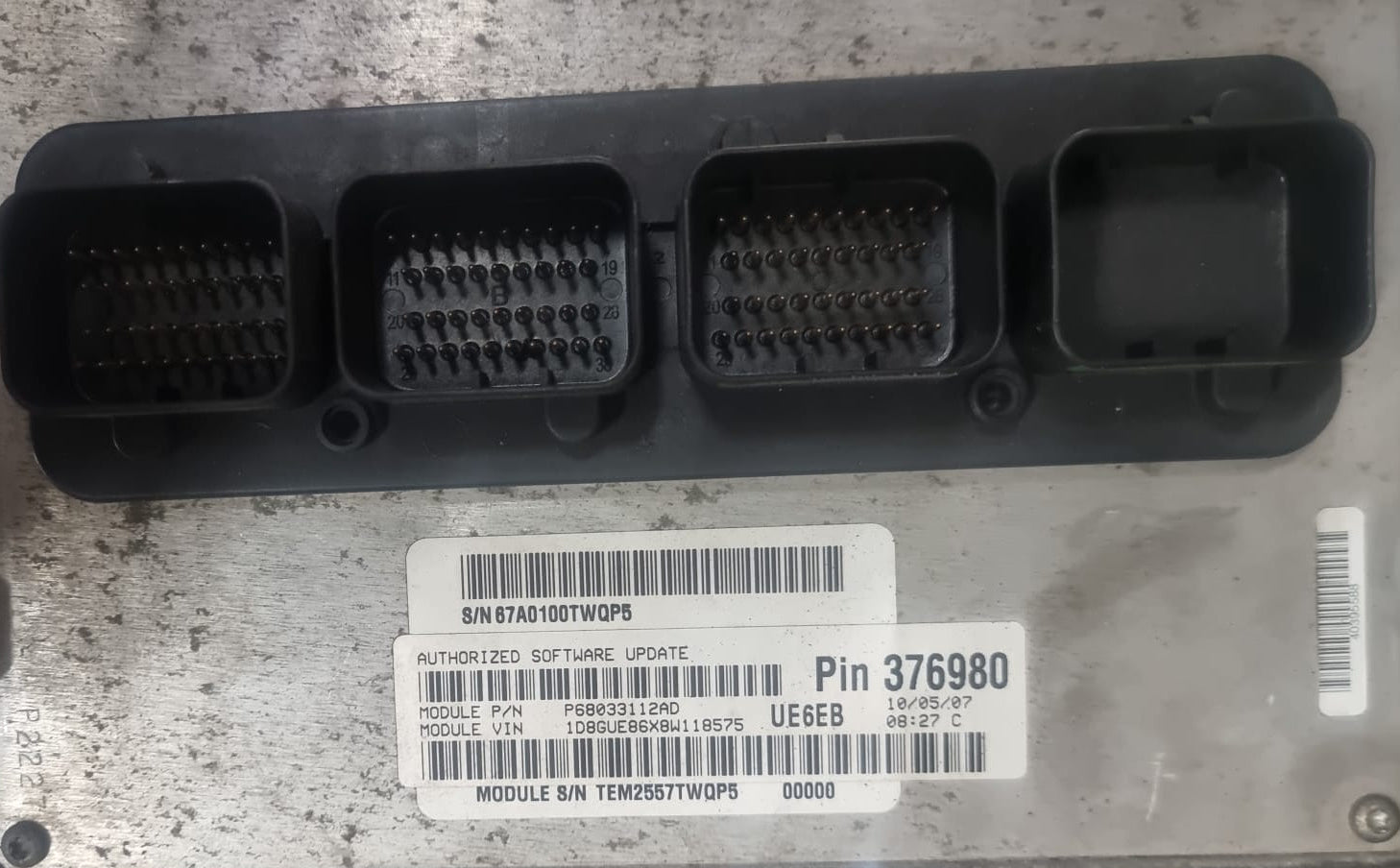 Original Files Chrysler ,  Dodge , Jeep  Nitro 4.0L  Automatic Transmission , Ram, 191 KW  259 HP ,P68033112AD   Motorola NGC5 , PN P05150 , 07P09V10.0 ,