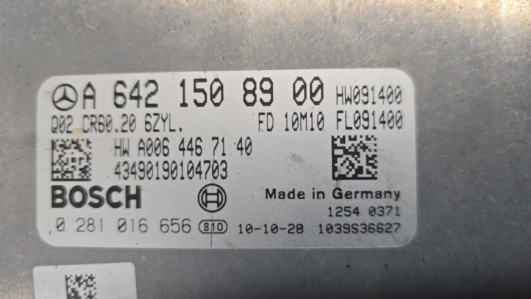 Original Files Bosch EDC17CP46 0281016656 A6421508900 Mercedes R350 CDI  195 KW , HW 0104482940 SW 6429024003 Software upgrad 6429036518