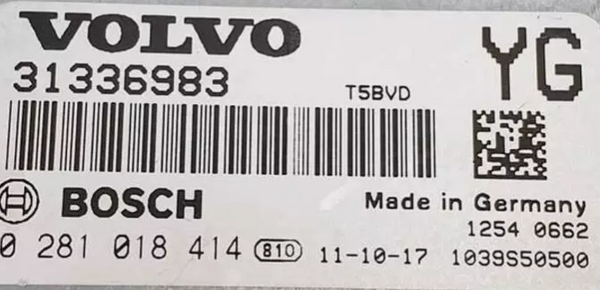 Volvo Bosch EDC17CP48 0281018414 31336983 AA 31372545 AA 545295 XC60 120 KW SW 1037559668