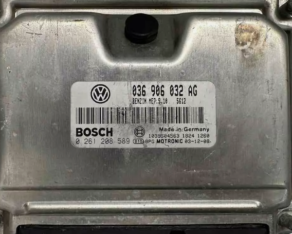 ملفات إيقاف تشغيل نظام منع الحركة، ملفات نظام منع الحركة لسيارات جولف وبولو 1.4 16V Bosch ME7.5.10 036906032 AG. الجهاز 0261208045، البرنامج 1037369367، ترقية البرنامج 036906034AG 5612