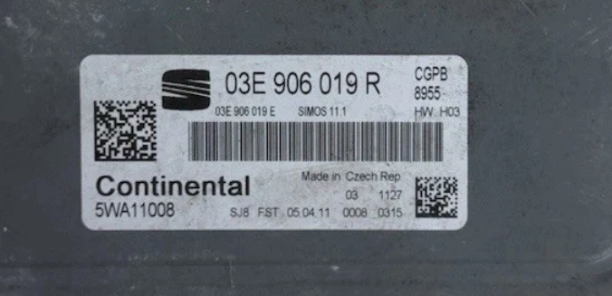 IMMO OFF File ,  Wegfahrsperre Dateien  Seat Ibiza IV 1.2 5 MT  44 KW  Continental Siemens Simos 11.1 , Engine HW CGPB , Software 103E906019R , Software upgrade 103E906019R 8955