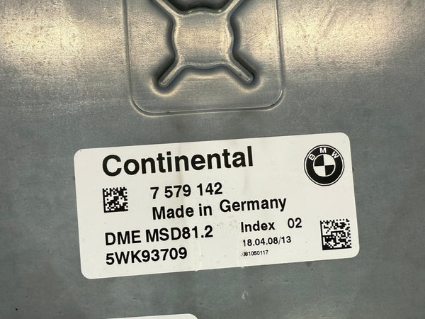 BMW 1 Series 116i 90 KW  Continental DME MSD81.2 OEM 7579142 Hardware 07599881 Software 07621130 With ISN