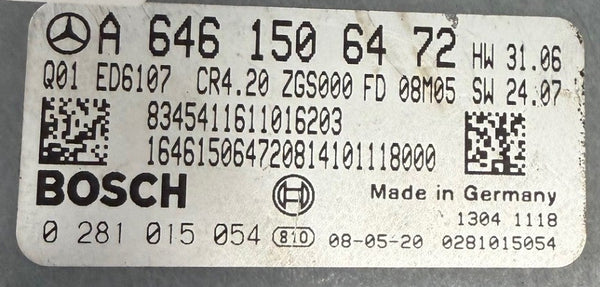 Original Files Mercedes Sprinter W906 2.2 CDI Bosch EDC16CP31 A6461506472 0281015054 SW 1037391214   SW UP P409705  FIN  N391251
