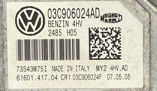 ملفات أصلية VW Polo 1.4i Magneti Marelli IAW 4HV.AD 03C906024AD 6160141704, الجهاز MM Boot4HV r01 3311, ترقية البرنامج 03C906024AD 8552
