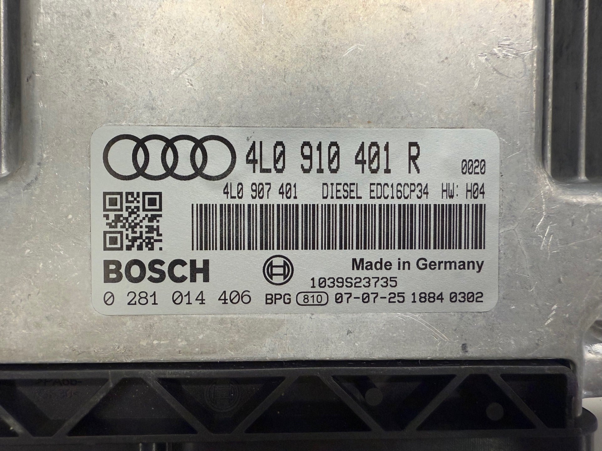 Immo Off File Audi Q7 3.0L V6 TDI Bosch EDC16CP34 4L0910401R 0281014406 SW 1037387810   Software Upgrade 4L0910401R 0010