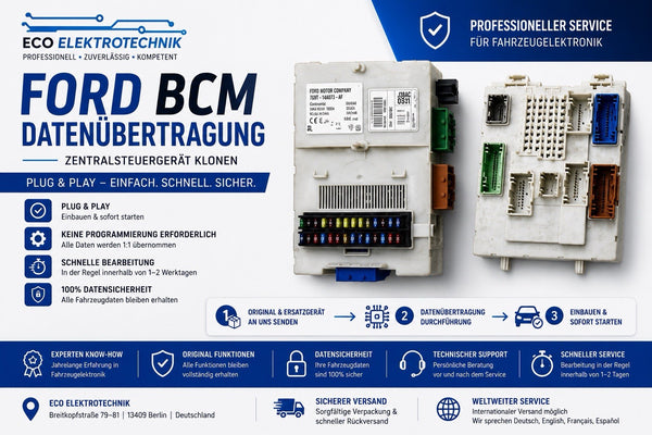 Ford BCM Datenübertragung | Klonen | BCM Clone Service | Plug & Play