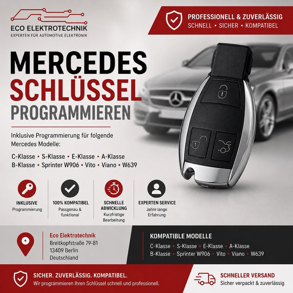 Mercedes Schlüssel , Sprinter , C Klasse ,E Klasse ,Programmierung Ink schlüssel