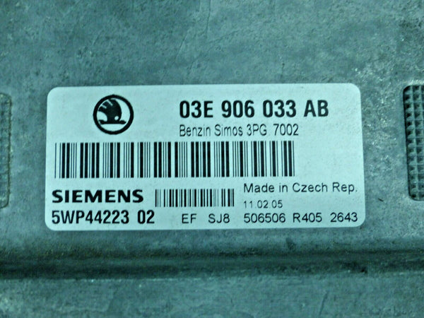 (Plug&Play) Motorsteuergerät (OHNE WFS)  VW Skoda 036906033AB 5WP44223 Entsperrt