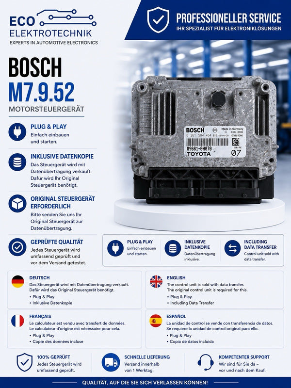 Plug&Play Motorsteuergerät INK PROGRAMMIERUNG 89661-0H070 Bosch 0261S04464