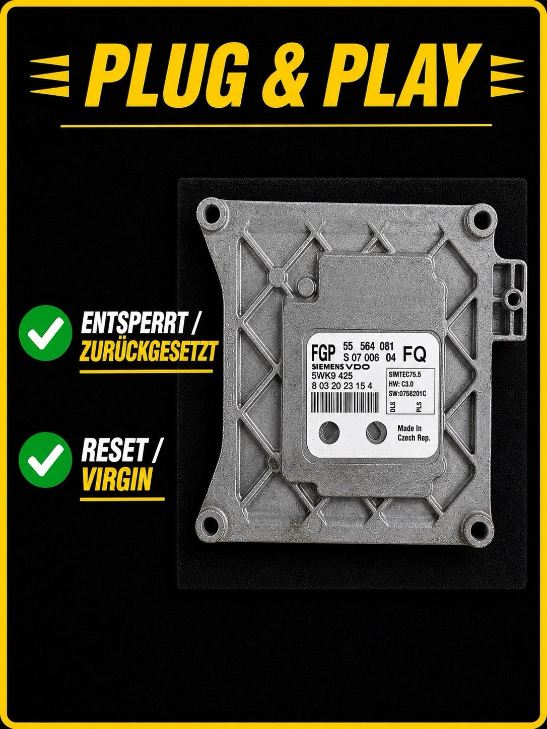 Reset Entheiratet ECU MS Opel Astra H Zafira B 1,8l 140PS 55564081 5WK9425