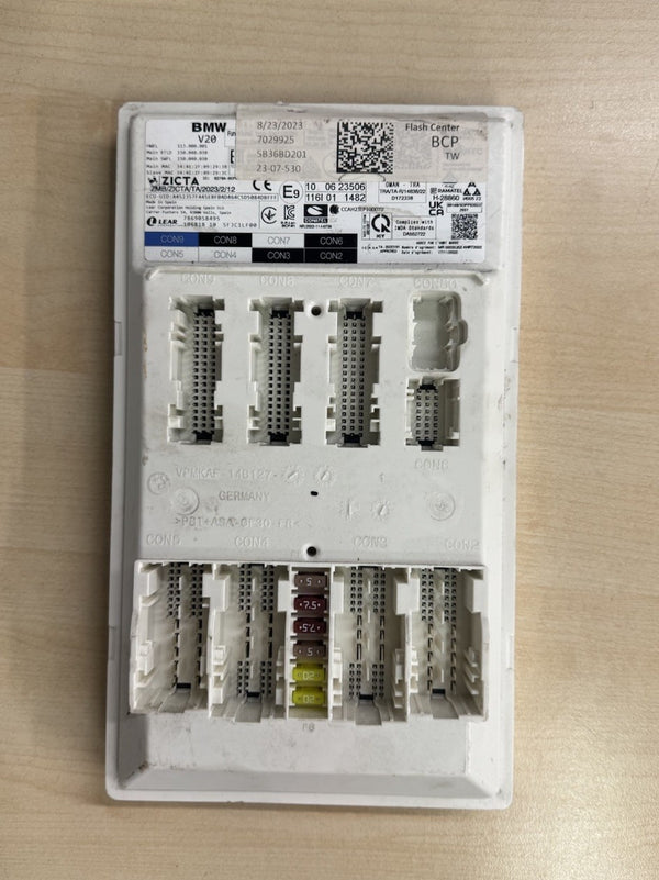 Geprüft BMW Zicta V20 BCP BCM 7092925 Lear 7869058495 5B36BD201