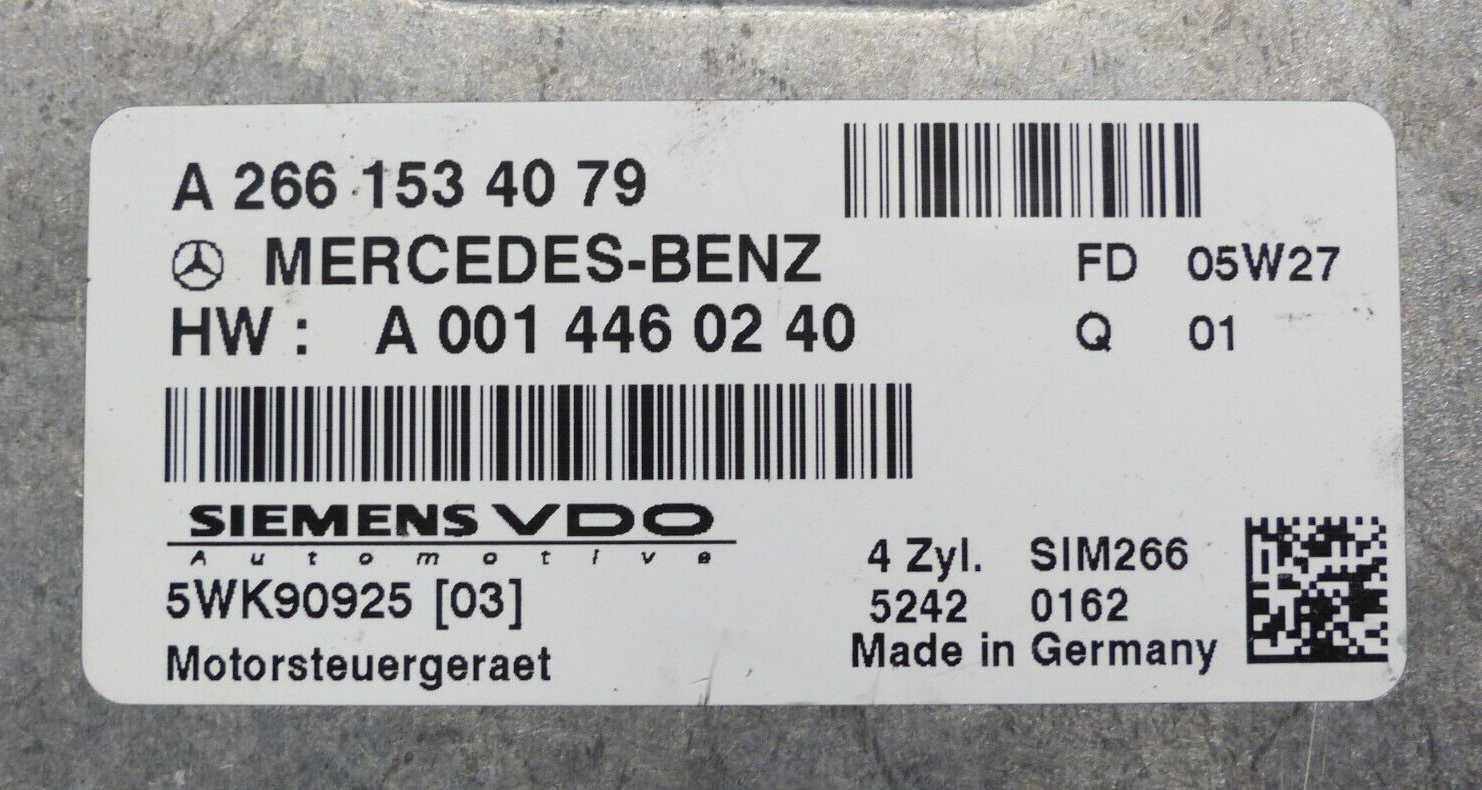 ⭐ PLUG&PLAY INK Programmierung Motorsteuergerät Mercedes A2661534079 5WK90925⭐