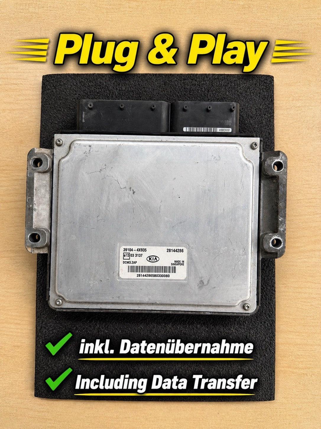 Plug&Play INK PROGRAMMIERUNG KIA Carnival ECU MS 391044X935 28144286