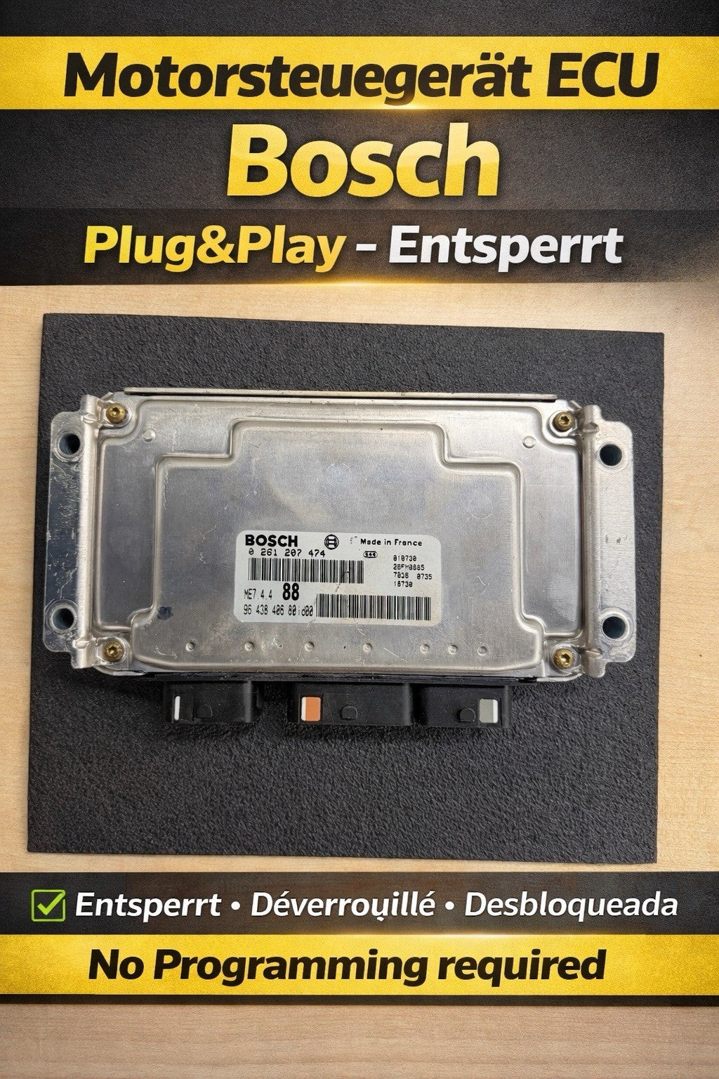 Plug&Play ENTSPERRT Peugeot 307 Motorsteuergerät ECU 0261207474 9647481280