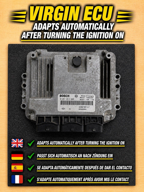 Plug&Play ENTSPERRT Renault Scenic 1,9 ECU MS 0281013907 8200705747