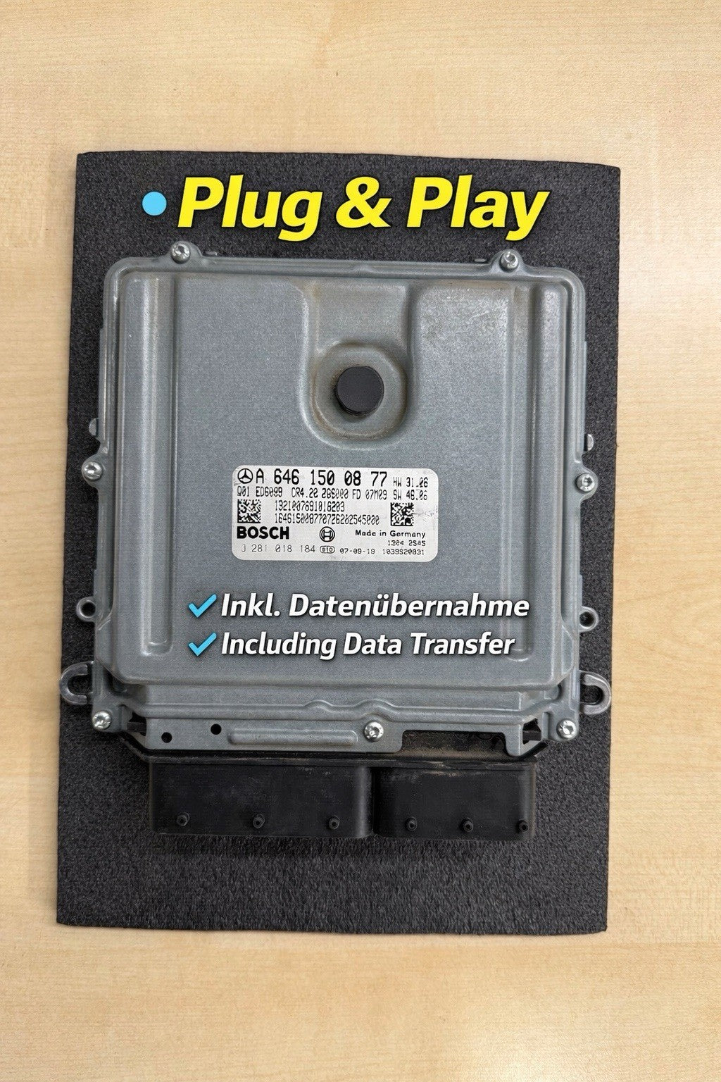 Plug&Play INK PROGRAMMIERUNG MERCEDES SPRINTER ECU MS A6461500877 0281014184