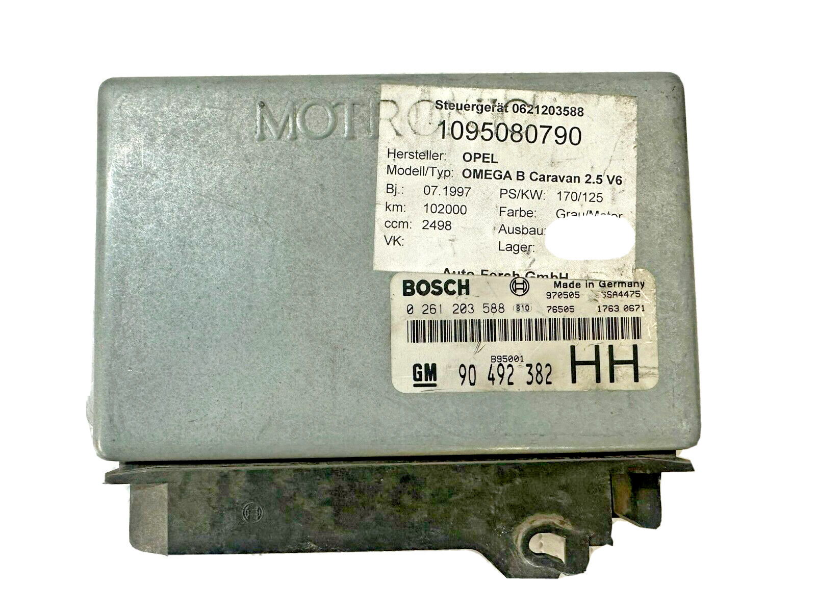 Plug&Play ENTSPERRT Opel Omega 2.5 V6 ECU Steuergerät 90492382 0261203588