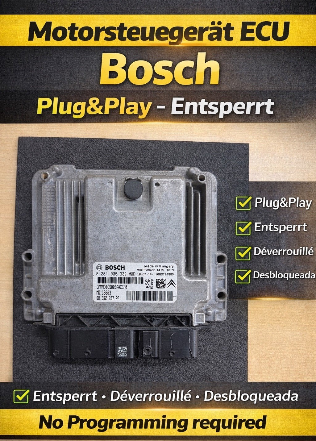 Plug&Play ENTSPERRT RENAULT KOLEOS 2.0 ECU MS 9830225780 0281035322