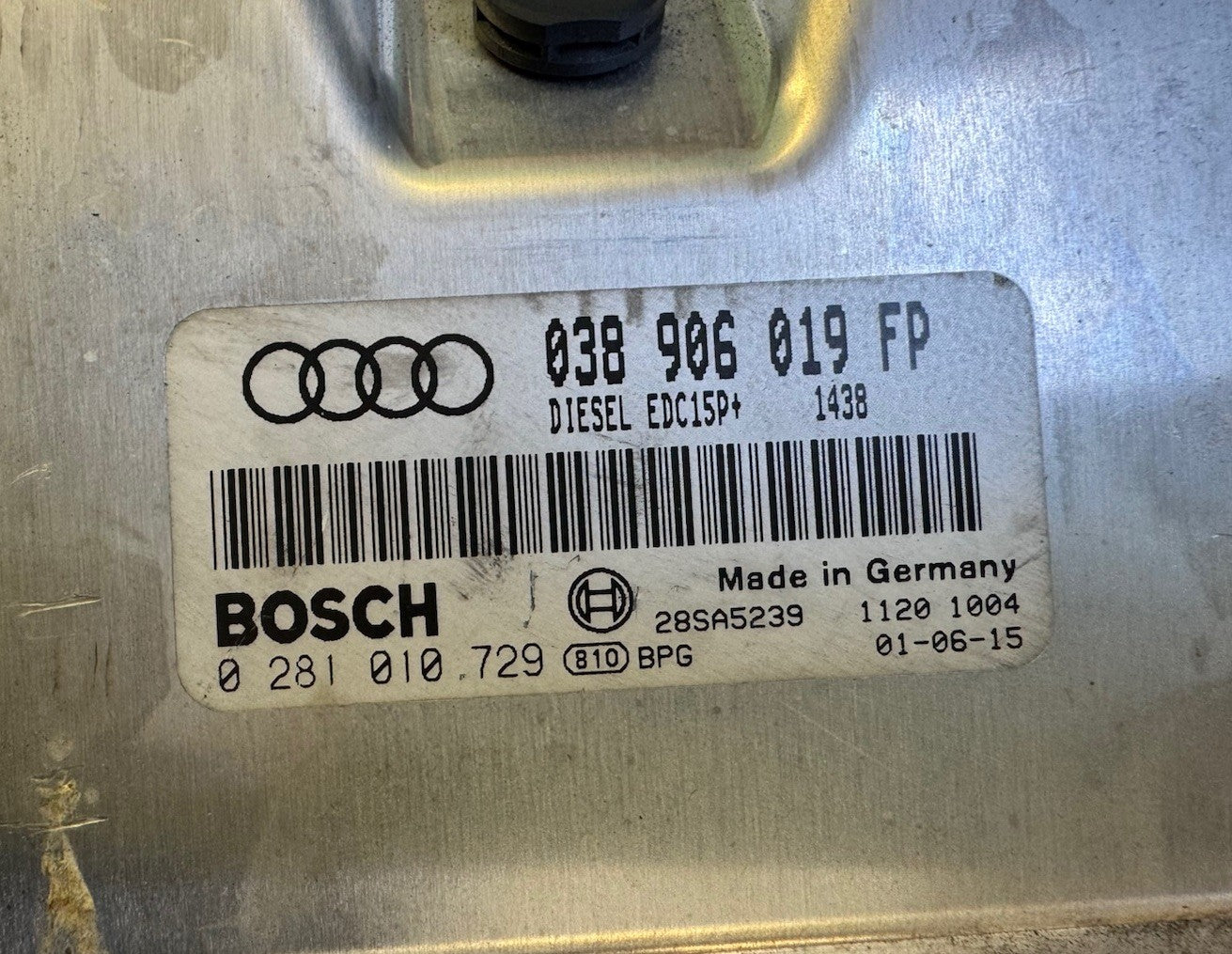 Plug&Play ENTSPERRT Audi A4 1.9 TDI MS ECU 038906019FP 0281010729