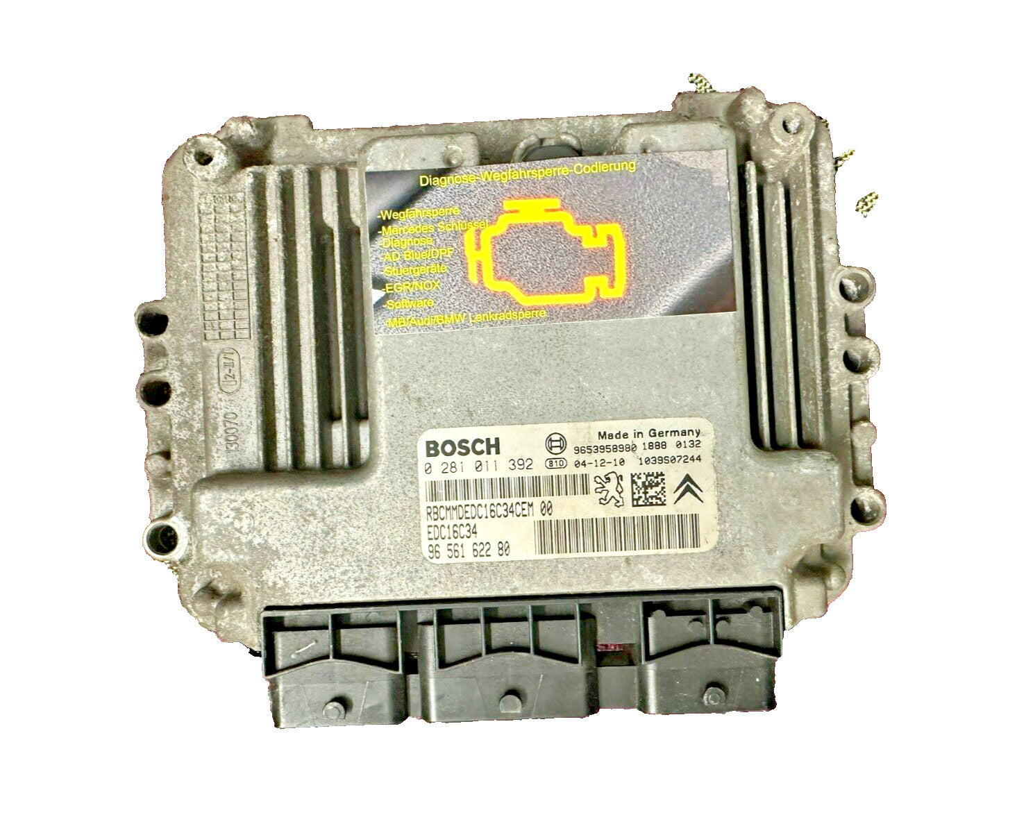 Peugeot Citroen Motorsteuergerät 0281011392 9656162280, ink Dateien Übernahme