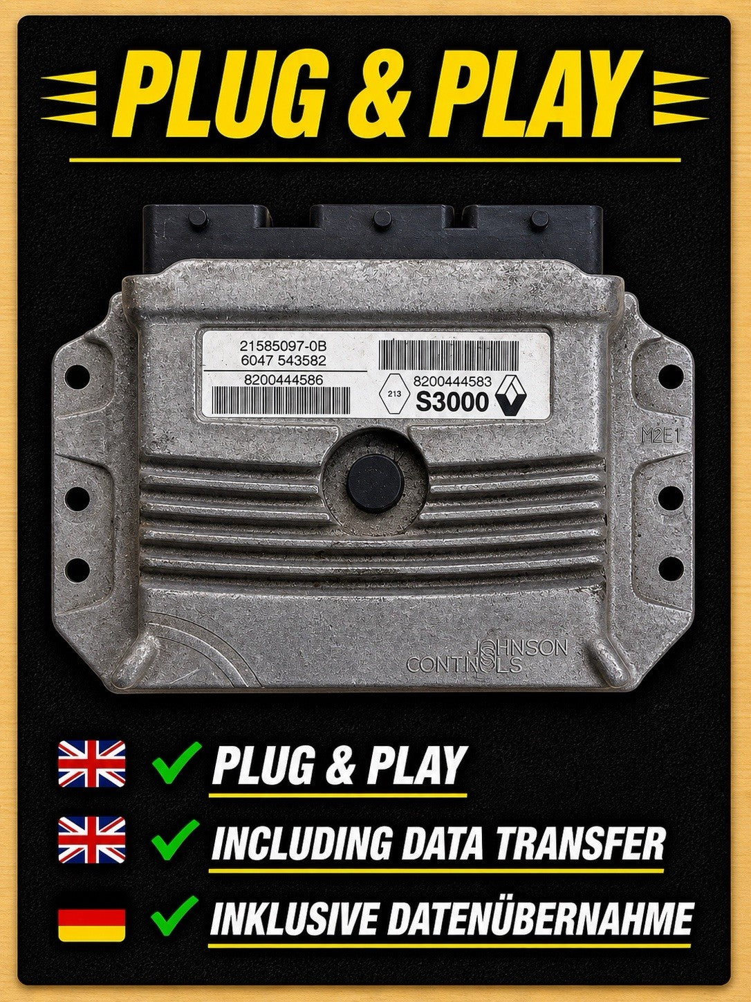 Plug&Play RENAULT LAGUNA II ECU MS 8200444586 21585097-0B 8200444583