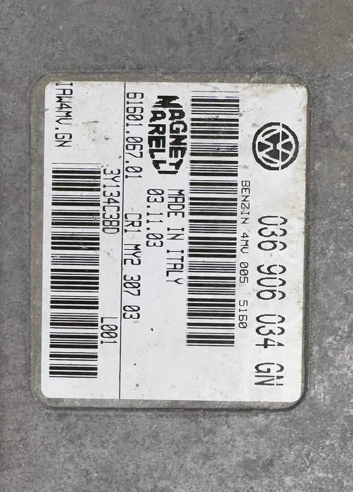 Plug&Play ENTSPERRT Skoda Fabia 6Y Motorsteuergerät 036906034GN IAW4MV.GN