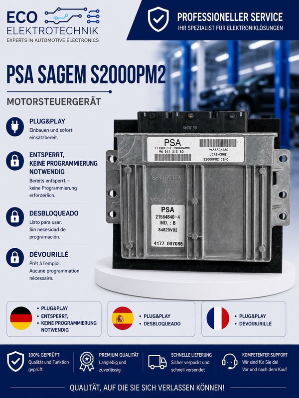 Plug&Play ECU MS PEUGEOT 407 1.8 9654131380 9655826580 21584840-4