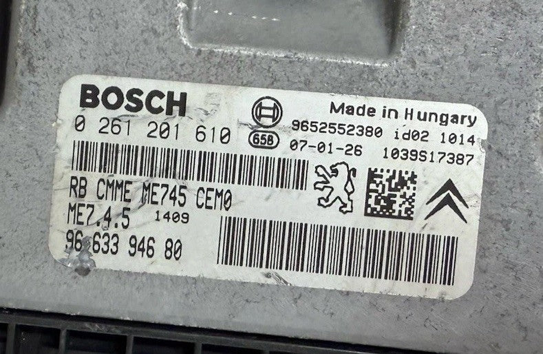 Plug&Play ENTSPERRT Peugeot 1.6 Motorsteuergerät 0261201610 9664255780