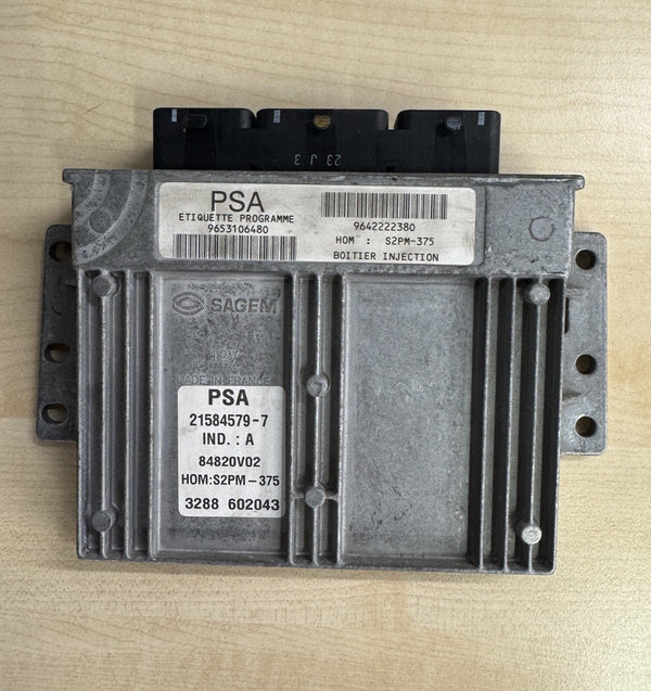 Plug&Play ENTSPERRT Motorsteuergerät Citroen 1.4 9653106480 9642222380