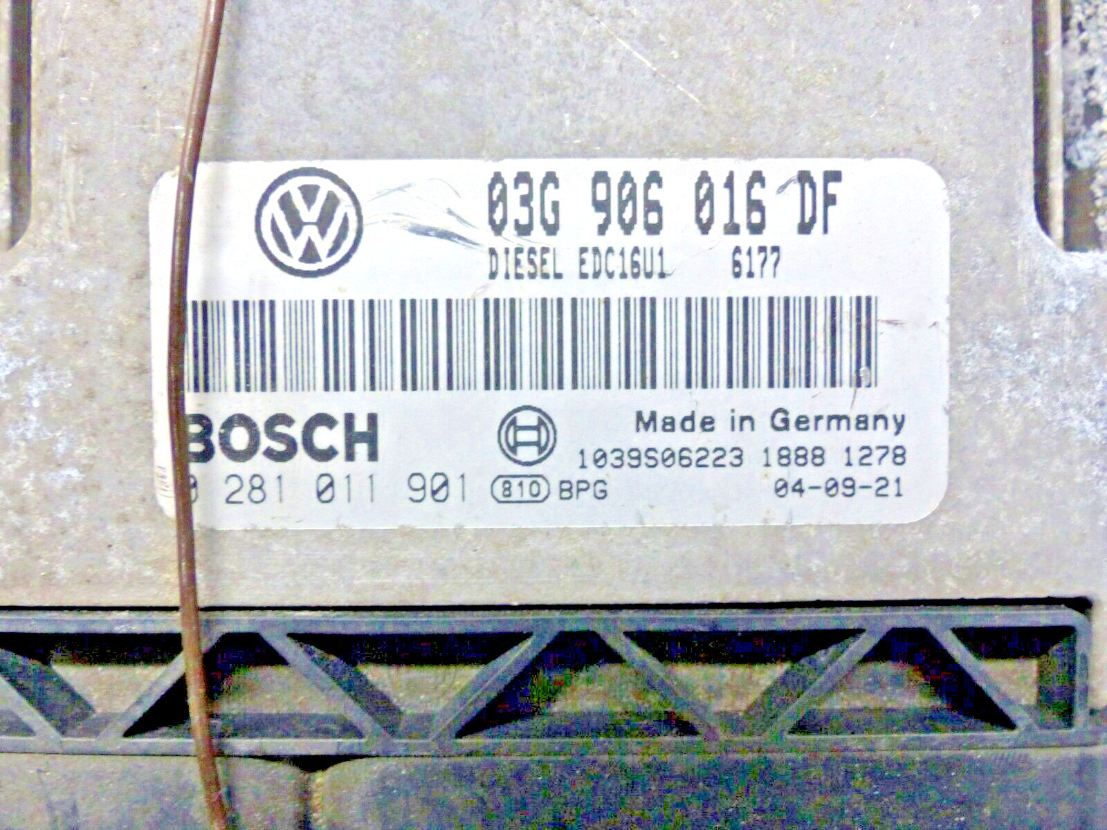 Motorsteuergerät  OHNE WFS  Motor BKC 1.9TDI 105PS VW Golf 5 1K 03G90601DF