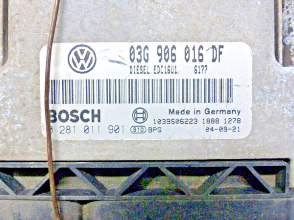 Motorsteuergerät  OHNE WFS  Motor BKC 1.9TDI 105PS VW Golf 5 1K 03G90601DF