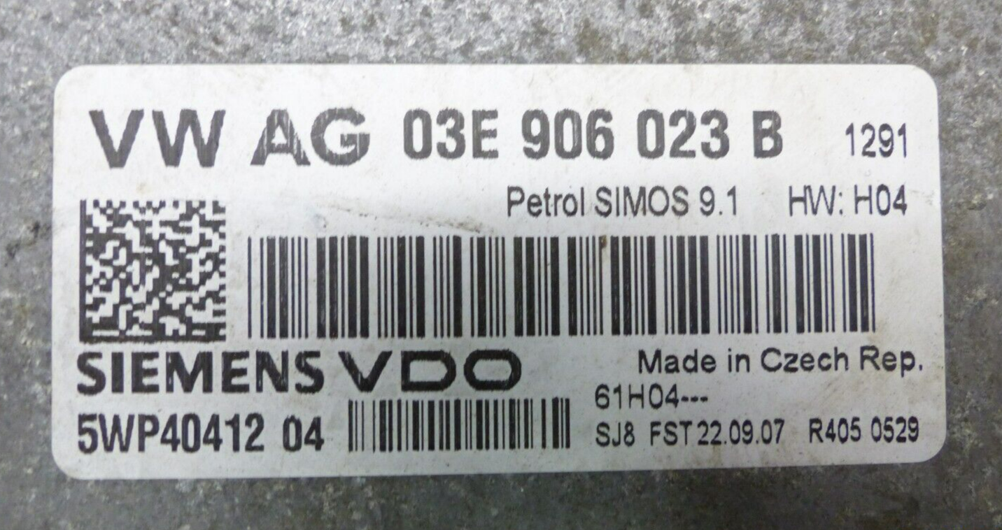 PLUG&PLAY ENTSPERRT VW Beniz Siemens Motorsteuergerät 03E906023B 5WP40412